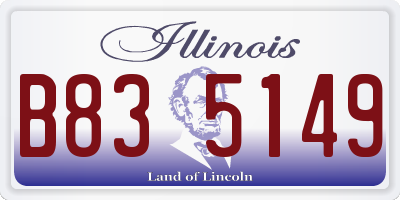 IL license plate B835149