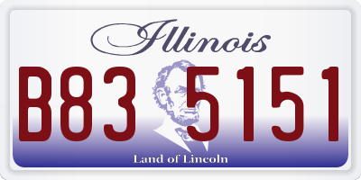 IL license plate B835151