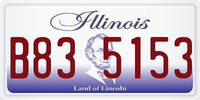 IL license plate B835153