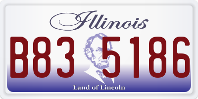 IL license plate B835186