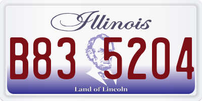 IL license plate B835204