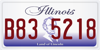 IL license plate B835218