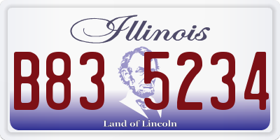 IL license plate B835234