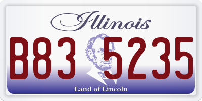 IL license plate B835235