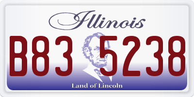 IL license plate B835238