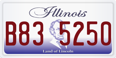 IL license plate B835250