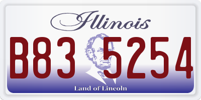 IL license plate B835254