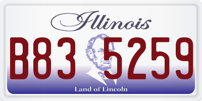 IL license plate B835259