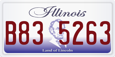 IL license plate B835263