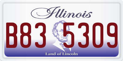 IL license plate B835309