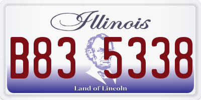 IL license plate B835338