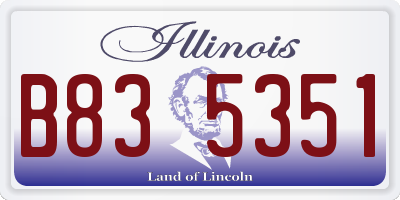 IL license plate B835351