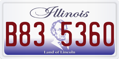 IL license plate B835360