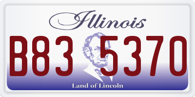 IL license plate B835370