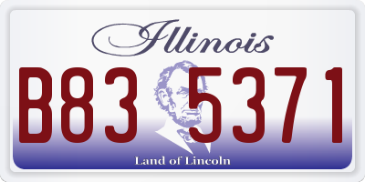 IL license plate B835371