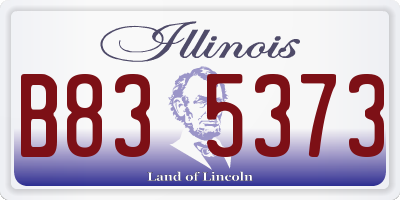 IL license plate B835373