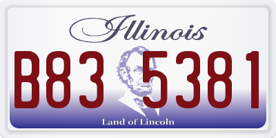 IL license plate B835381