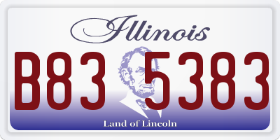 IL license plate B835383