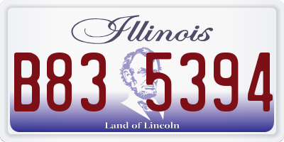 IL license plate B835394
