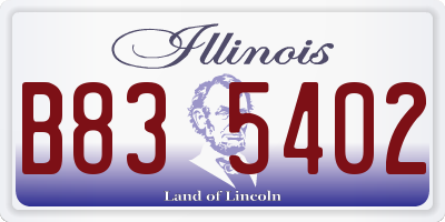 IL license plate B835402
