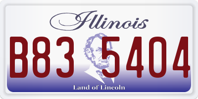 IL license plate B835404