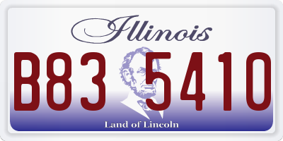 IL license plate B835410