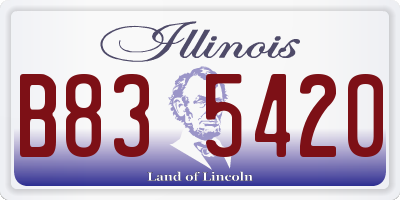 IL license plate B835420
