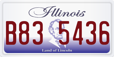 IL license plate B835436