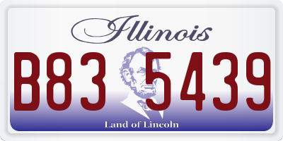 IL license plate B835439