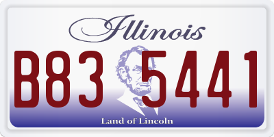 IL license plate B835441