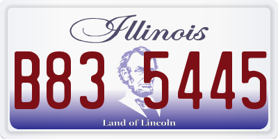 IL license plate B835445