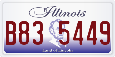 IL license plate B835449