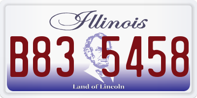 IL license plate B835458