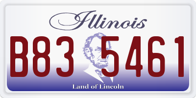 IL license plate B835461
