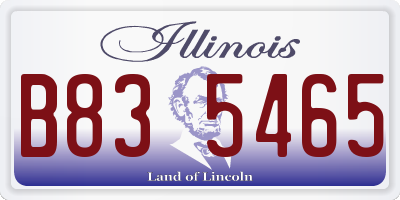 IL license plate B835465
