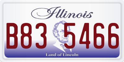 IL license plate B835466