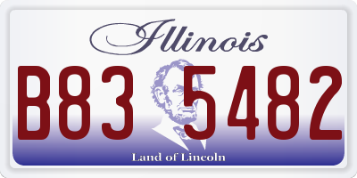 IL license plate B835482