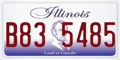 IL license plate B835485