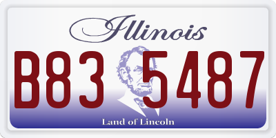 IL license plate B835487