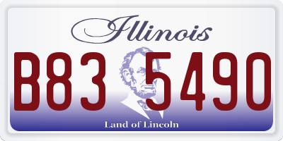 IL license plate B835490