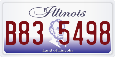 IL license plate B835498