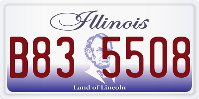 IL license plate B835508