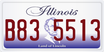 IL license plate B835513