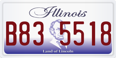 IL license plate B835518