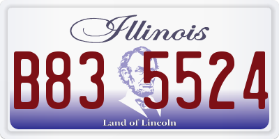 IL license plate B835524