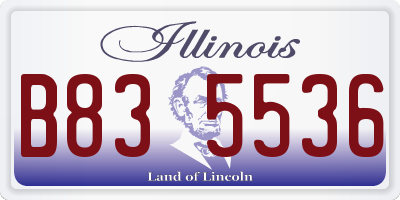 IL license plate B835536