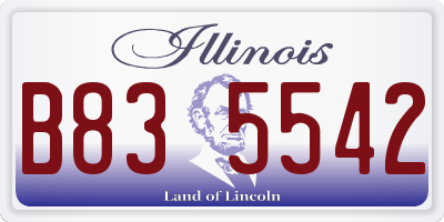 IL license plate B835542