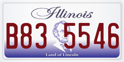 IL license plate B835546