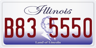IL license plate B835550