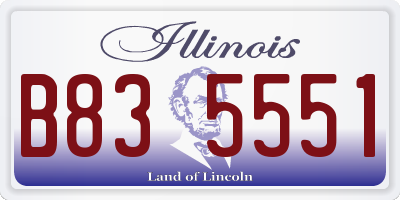 IL license plate B835551